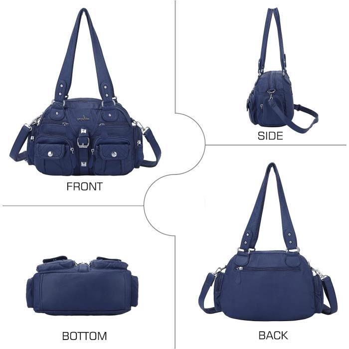 SEANATIVE Lot De 2 Grands Sacs à Main Pour Femme Avec Portefeuille En Cuir Synthétique, Grande Capacité Avec Poignée Sur Le Dessus Pour Le Voyage, Cactus Noir