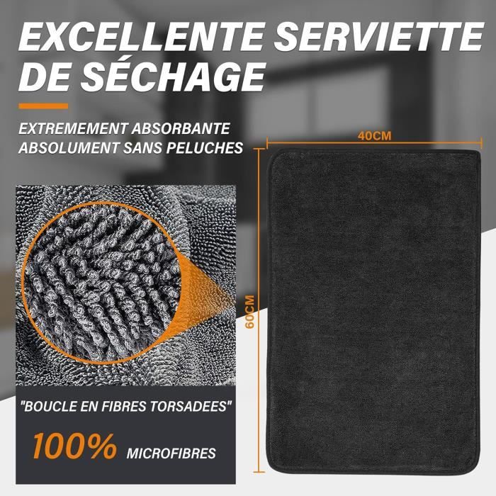 Chiffons Microfibre Carbone 30x30 Cm - 3 Pièces, Nettoyage Vitres Sans Traces, Pour Verre, Écrans, Vaisselle