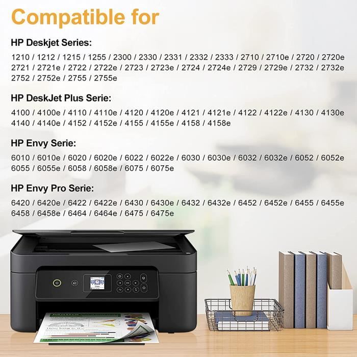 Cartouches d'encre compatibles pour HP DeskJet Plus 4121 4122 4122