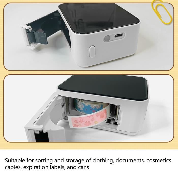 Cikonielf étiqueteuse thermique Mini-imprimante d'étiquettes