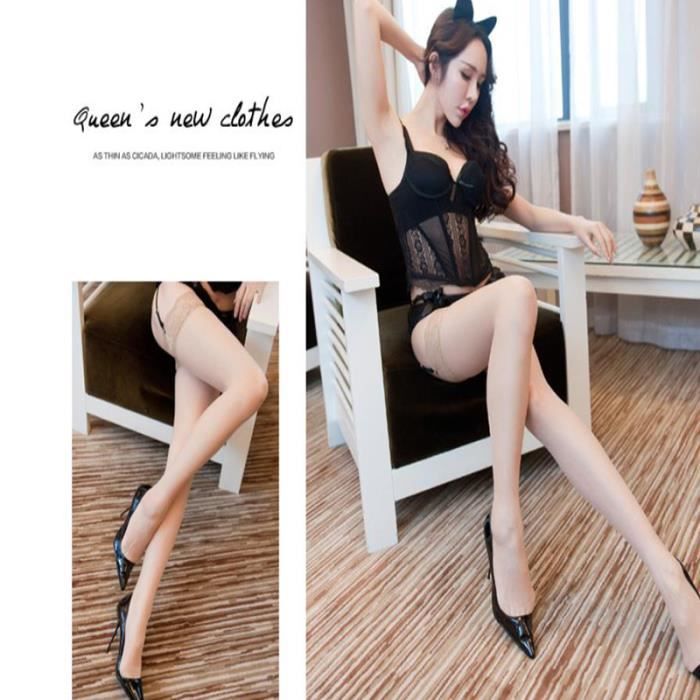 Bas Sexy 2 Paires de Chaussettes Cuissardes Sexy en Dentelle