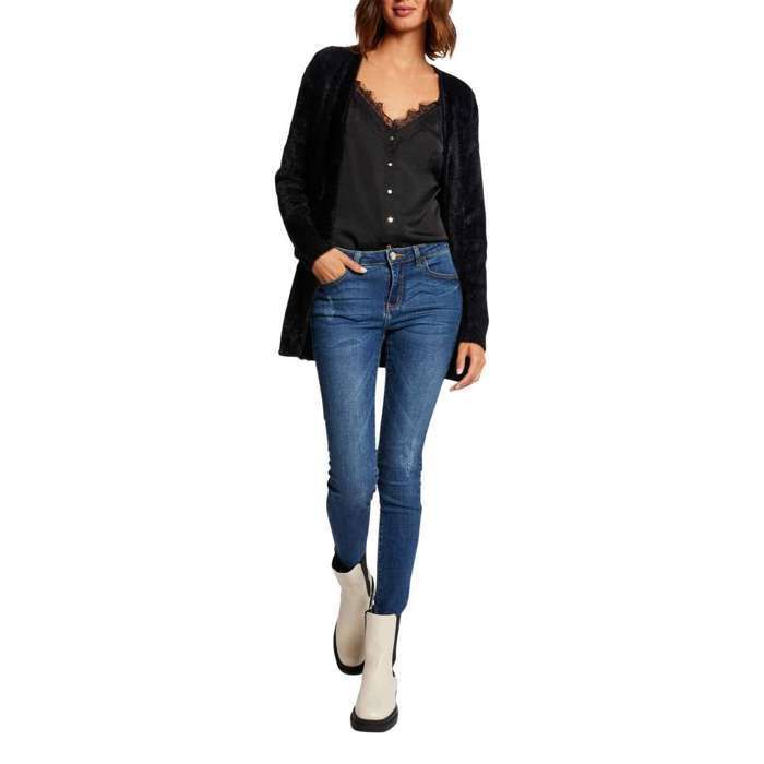 Gilet manches longues blanc femme | Morgan Gilet manches longues blanc femme | Morgan