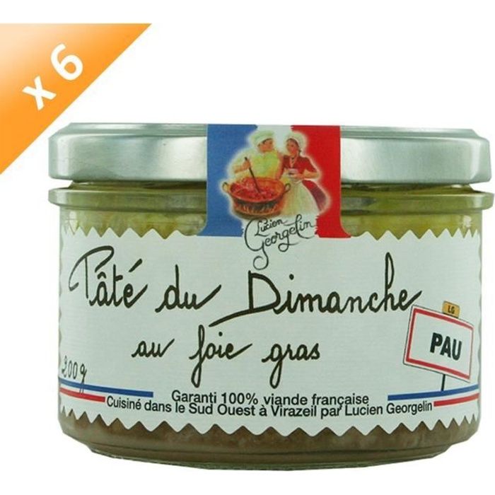 Lot de 6 Pâté du Dimanche 200G - Lucien Georgelin