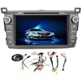 GPS Navigation Android Autoradio 4.4 écran tactile capacitif Lecteur DVD de voiture pour Toyota RAV4 RAV4 2013-2014 8 pouces-0