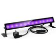 24W UV LED Barre, Tube Lumière Noire, 36 LEDs UV-A Violet Lampe Violette, IP66 Étanche Extérieur Projecteur UV Eclairage pour N 70-0