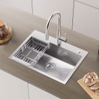 CECIPA MAX 60x45cm Évier de Cuisine a poser Brossé avec égouttoir Évier 1 bac inox