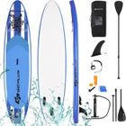 COSTWAY Stand Up Paddle Gonflable Adulte-Accessoire Complet-325x76x15CM-Pagaie Réglable-Aileron Amovible-Pompe-Sac Dos-Style Tortue