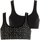 ATHENA Lot de 2 brassières Mode Girl by Noir FILLE