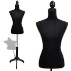 TOMTOP Buste de couture Mannequin de Femme Noir