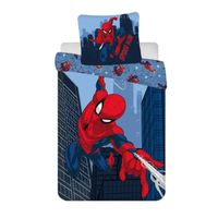 Parures drap plat - AC-Déco - Disney - Parure de lit en coton "Spider-Man" - Bleu/Rouge - 160 x 200 cm