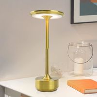 Lampe de table métallique sans fil,Lampe de bureau étanche à intensité variable, lampe de chevet rechargeable contrôle tactile