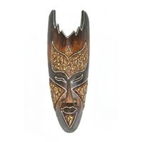 Masque en bois 30cm - décoration ethnique chic style africain. Marron