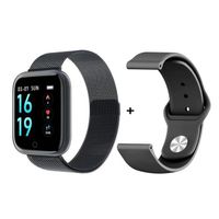 Montre connectée,2020 femmes étanche montre intelligente P70 P68 Plus Bluetooth Smartwatch pour Apple - Type add Silica Gel Black
