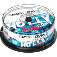 Supports de stockage EMTEC Pack de 25 E-DVD+R DL 8,5GB 8X CB