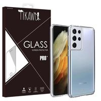Tikawi Coque Transparente Samsung Galaxy S21 Ultra 5G [Haute Protection] [Anti-Rayure] [Fine et légère] [Anti-traces]
