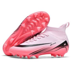 CHAUSSURES DE FOOTBALL Chaussures de football unisexes pour gazon ECELEN - Antidérapantes et résistantes - Crampons longs - Rose