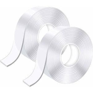 Ruban Adhésif Double Face Extra Fort 5m X 1.5cm - Adhésion Permanente, Résistant à L'eau Et Températures - Pour Intérieur/extérieur