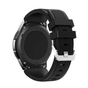 BRACELET MONTRE CONNEC. couleur Noir taille 22mm bracelet de montre pour S