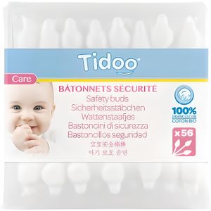 COTON-TIGE Tidoo Coton Tige Sécurité Bio 50 bâtonnets