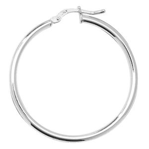 Boucles d'oreilles créoles Argent Sans pierre Rond Blanc 925/1000 - 50180003790R00 • Histoire d'Or