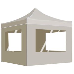 TONNELLE - BARNUM 524•Modern Design Tente de réception BEST|Pavillon Fêtes Tonnelle de Jardin|Chapiteau de Jardinn pliable avec parois Aluminium 2x2 m