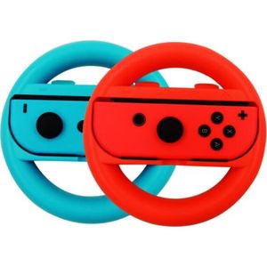 ACCESSOIRE - PIECE DETACHEE DE MANETTE 2 Pièces Volant De Course Roue pour Nintendo Switch  Rouge&Bleu