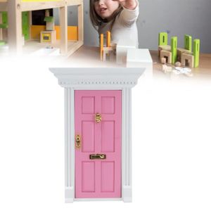 Maison de poupées miniature meubles blanc étapes porte escalier 1:12 O2U4 