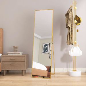 MIROIR Miroir sur Pied Rectangle avec Cadre en Métal Miro