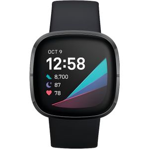 Montre connectée sport FITBIT Sense - Montre connectée - Carbon/Graphite