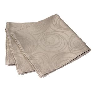 Tissus laurentmortreux Lot de 3 Serviettes de Table 45x45 Gris Fonc/é