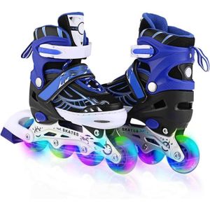 ROLLER IN LINE Roller en ligne Rollers filles ABEC-7 Roller Enfants Unisexe Taille ajustable L(39-42) Meilleur Cadeau Pour Enfants plus de 8 ans