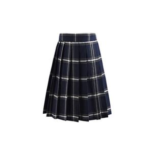 JUPE Jupe,Mini jupe plissée à carreaux taille haute pour femmes, vêtement d'uniforme scolaire gothique Lolita- Navy grid[D]