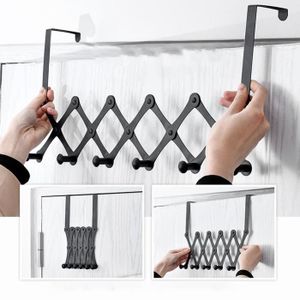 Unomor Lot De 2 Crochets De Porte En Fer Noir