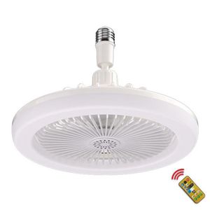 VENTILATEUR Ventilateur de plafond LED, télécommande réglable à vitesse de gradation en continue, E27 -Blanc