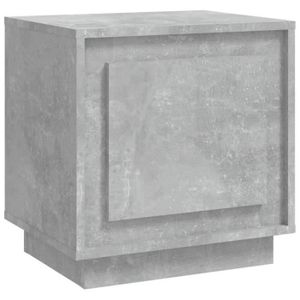 CHEVET YOUXIU-UNE Table de chevet gris béton 44x35x45 cm 