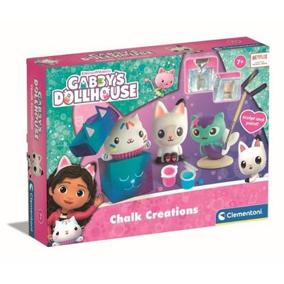 Clementoni Créations Faites Mains – Kit Sculpture Plâtre + Moules Animaux + Peintures, Dès 7 Ans