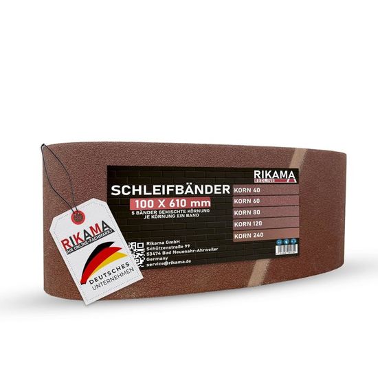 5 Bandes Abrasives Klingspor 120x820 Mm - Tissu Grain Corindon - Pour Festool