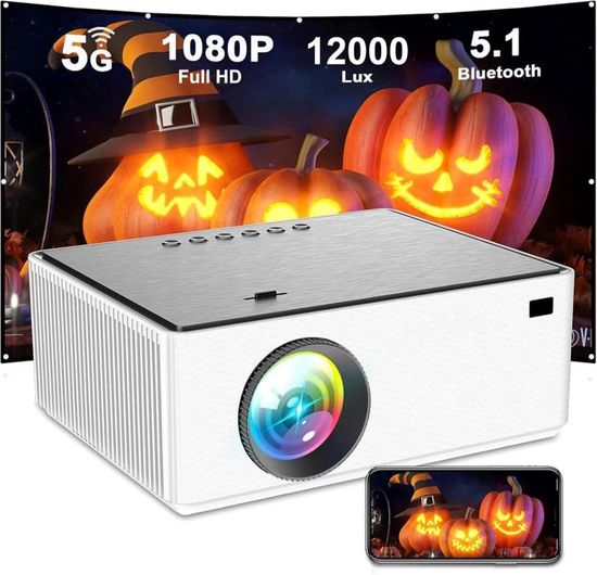 Mini Projecteur Portable 1080P Full HD - Compatible HDMI/USB/AV, Taille 12.7x8.15cm, 243g - 11