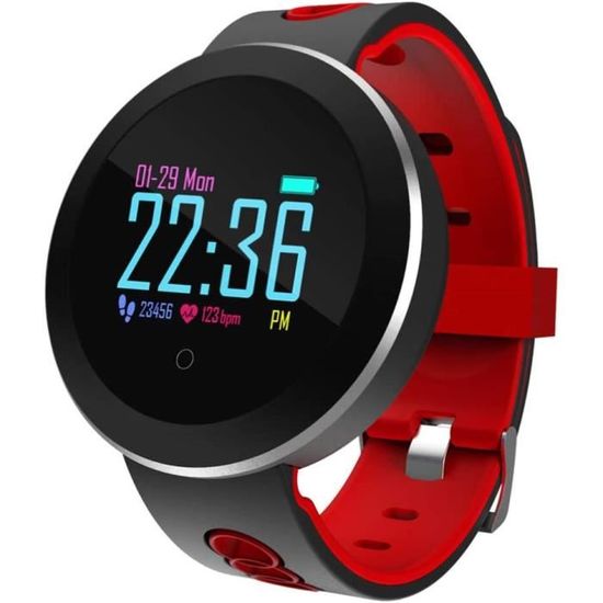 Montre Connectée Fitness Tracker - Suivi Pas, Sommeil, Fréquence Cardiaque, étanche 10m - Rose