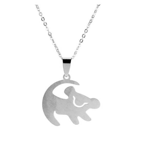 Collier Avec Pendentif Lion - Modèle Noir, Occasion
