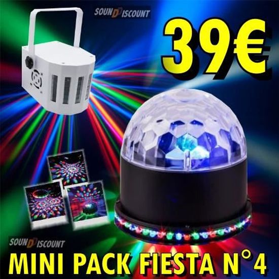 PACK JEUX DE LUMIERE N°4 AVEC DERBY RGB LIGHT + ASTRO UFO 48 LED DJ PA SONO