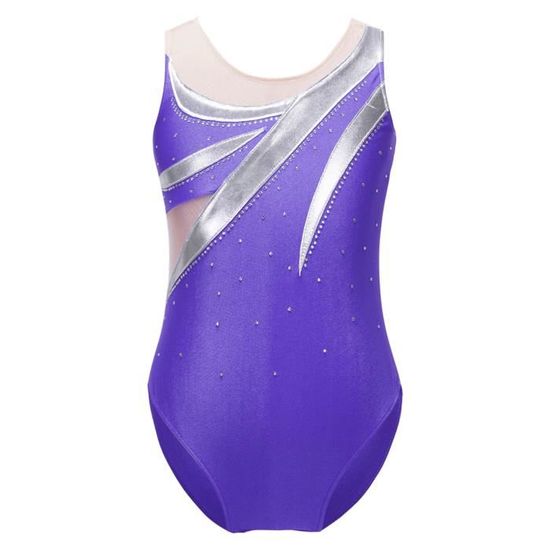 Justaucorps Gymnastique Fille Oyolan Avec Strass Et Short - 5-16 Ans