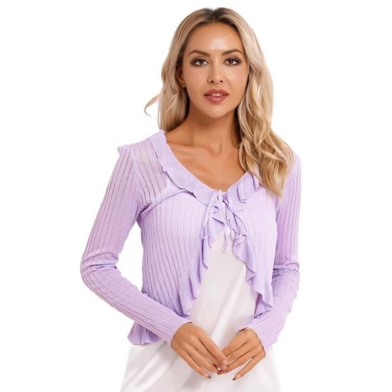Boléro Femme Manches Longues – Cardigan Léger, Plusieurs Coloris, Parfait Printemps/été/automne