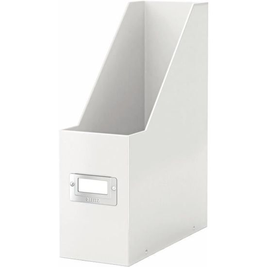 Porte-Revues A4 Q-Connect - Capacité 750 Feuilles - Bleu Foncé - Avec Étiquette Et Poignée - 76x317x250 Mm