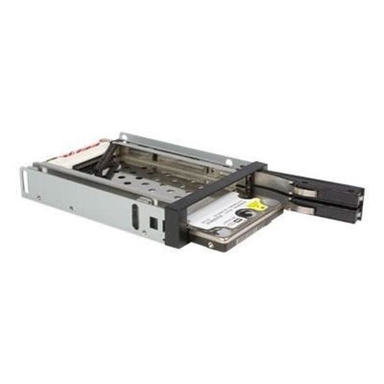 Rack Disque Dur 5,25" Vers 3,5" Avec Échange à Chaud - Backplane HDD/SSD SATA/SAS Aluminium Sans Tiroir - HSB1SATSASBA