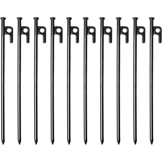 Piquets De Tente En Acier Galvanisé 23 Cm - Lot De 12, Pour Sols Durs Et Rocailleux - 9