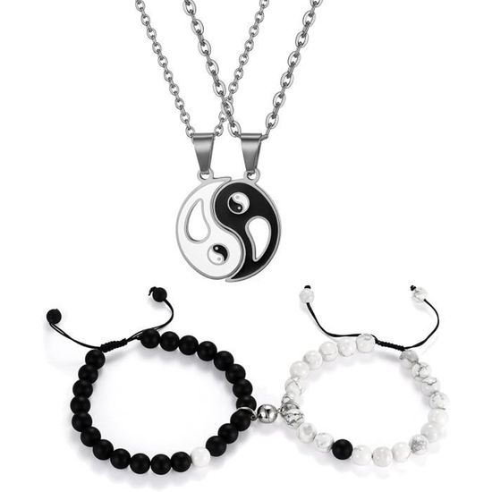 Flongo Paire De Bracelets De Couple En Acier Inoxydable Avec Texte Gravé, En Argent, Cadeaux Pour La Saint Valentin, Anniversaire, 16 Cm, Acier Inoxydable