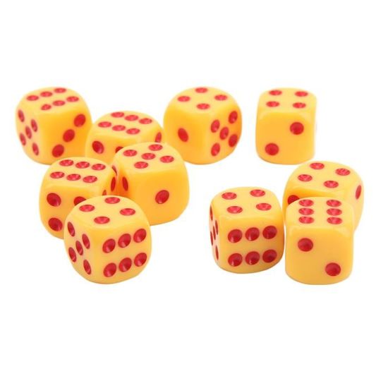 10 Dés Blancs En Acrylique Vierges - Cubes à 6 Faces Lisses Pour écrire, Jeux, éducation - Taille Standard
