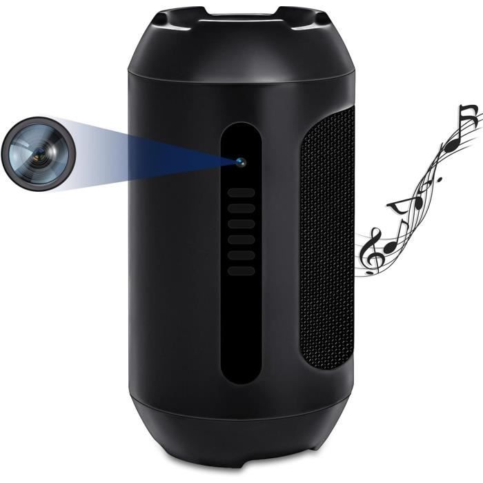 Caméra Espion Enceinte Portable, Caméra Cachée 1080P avec Enregistrement Vidéo et Audio, Détection de Mouvement, Vision Noctu.[D11]