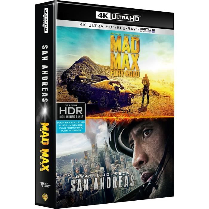 Blu-ray 4K Coffret San Andreas + Mad Max : Fury Road - 4K Ultra HD -  Cdiscount DVD